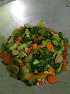Foto resep Cah Sawi Sendok Wortel Bakso