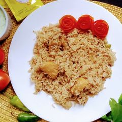 A picture of Chicken 🐔 pulao.