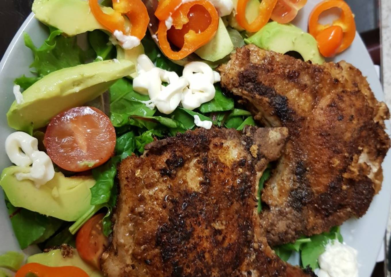 My Spicy Juicy Pork Chops in Breadcrumbs. 😘