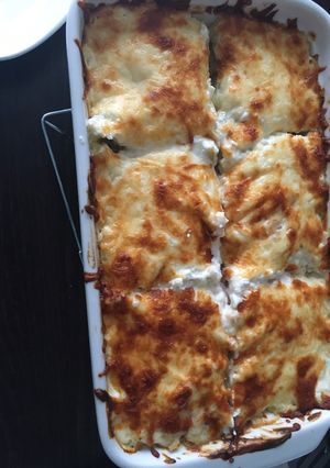 Rakott sárgabab virslivel recept fotója