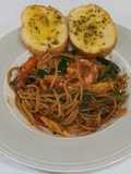 Drunken Noodles Spaghetti with Shrimp