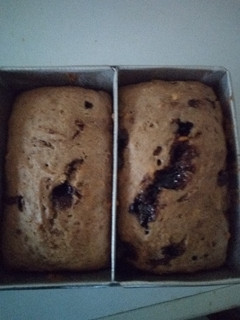 A picture of Chunky banana chocolate loaf.