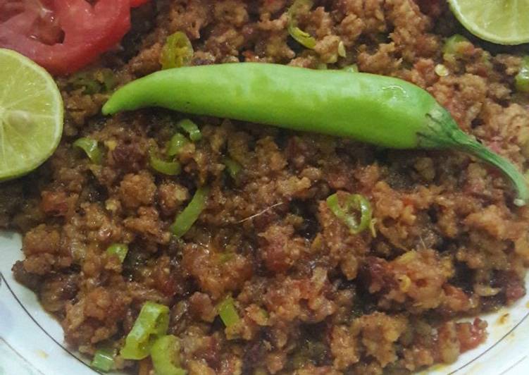 Easiest Way to Make Super Quick Homemade Tawa qeema (Mutton)