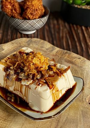 Gambar Tofu Lembut Udang Kering Garing & Sos Tiram Sempoi