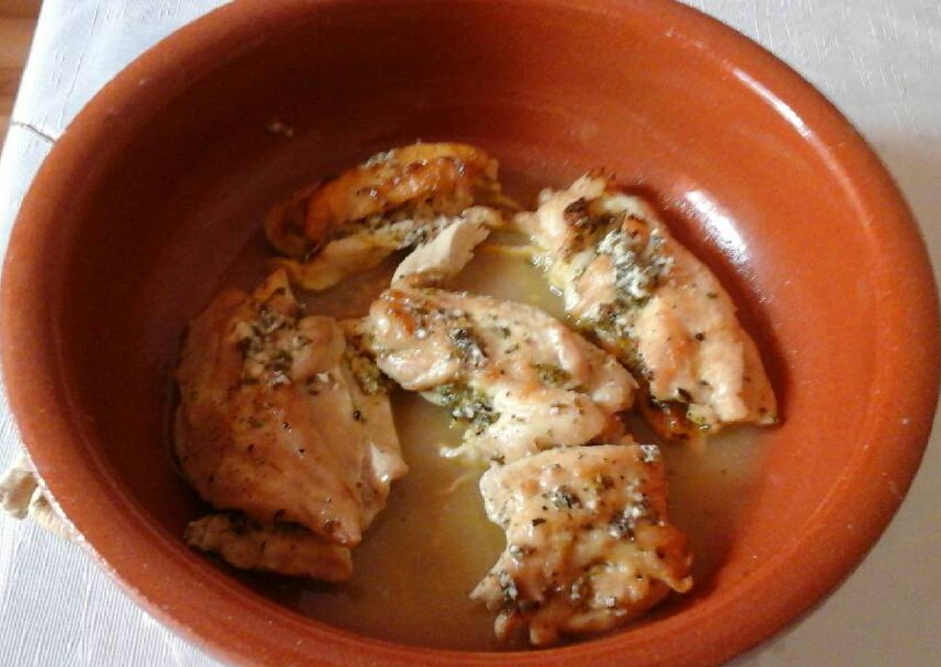 Pollo a las finas hierbas