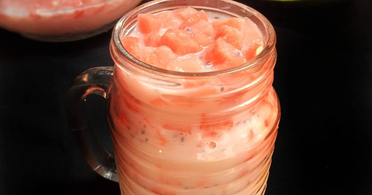 Resep Es Semangka Susu Selasih Oleh Heny Rosita Cookpad