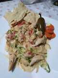 Fajitas de pollo con "Spaghetti" De calabaza