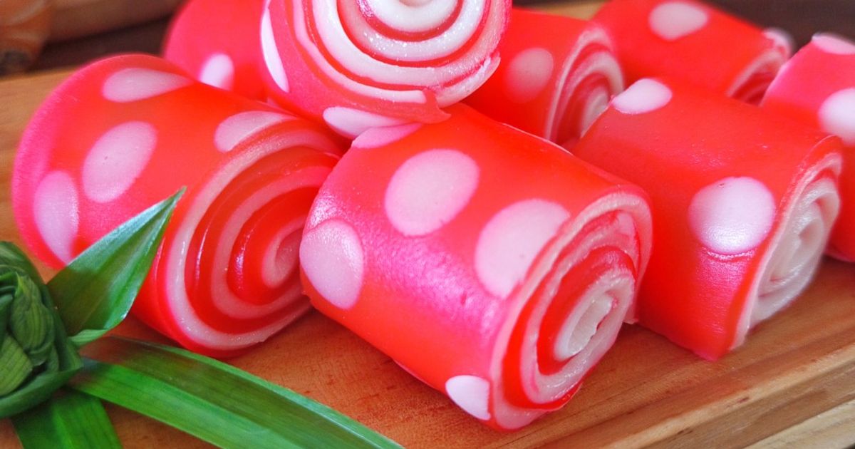 Kue Lapis Gulung Polkadot