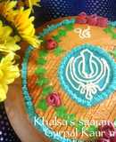 Khalsa's saajan diwas cake { Sikh religion birthday cake} 🎂🎉