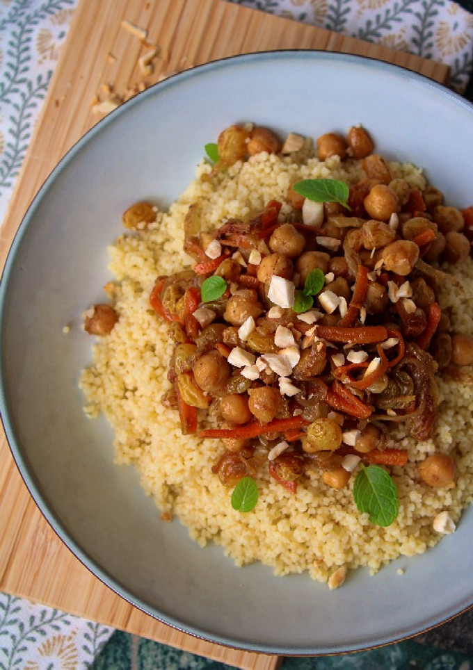 Una foto de Cous cous con garbanzos especiados
