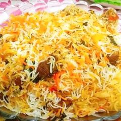 Beef biryani A picture of Beef biryani.