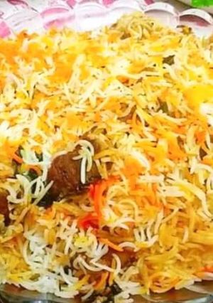 A picture of Beef biryani.
