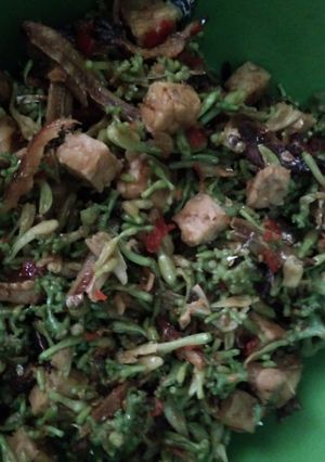 Foto resep Tumis bunga pepaya teri dan tempe