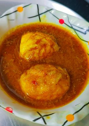 A picture of Egg curry 🧆.