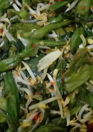 Foto resep Oseng genjer toge ala evigani