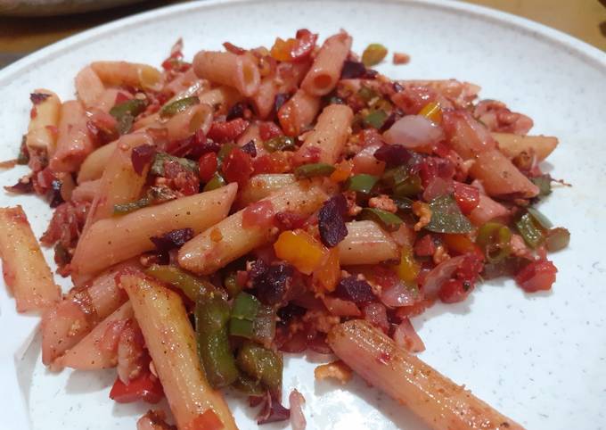 Veg Pasta in Homemade Tomato Salsa