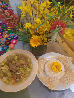 عکسی از دستور خورشت باقلا سبز