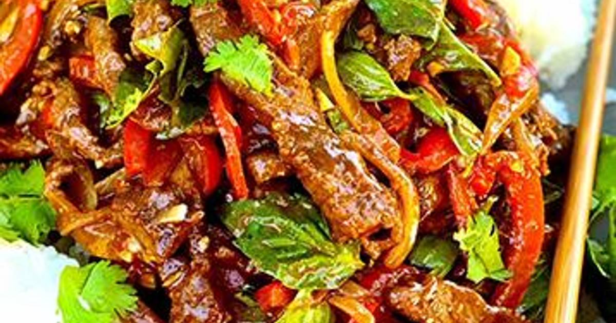 Thai Basil Wagyu Beef Stir Fry Recipe by Double8CattleCompany - Cookpad