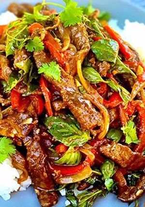A picture of Thai Basil Wagyu Beef Stir Fry.