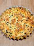 Quiche de boniato con caballa y champiñones