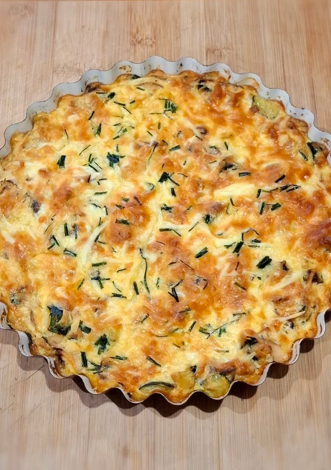 Una foto de Quiche de boniato y setas