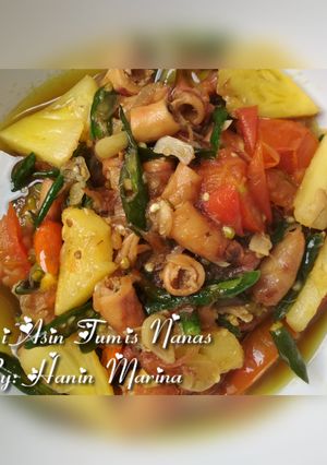 Foto resep Cumi Asin Tumis Nanas
