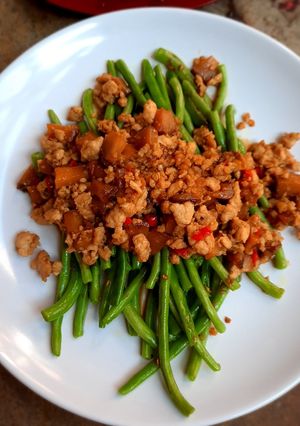 Foto resep Baby buncis siram daging