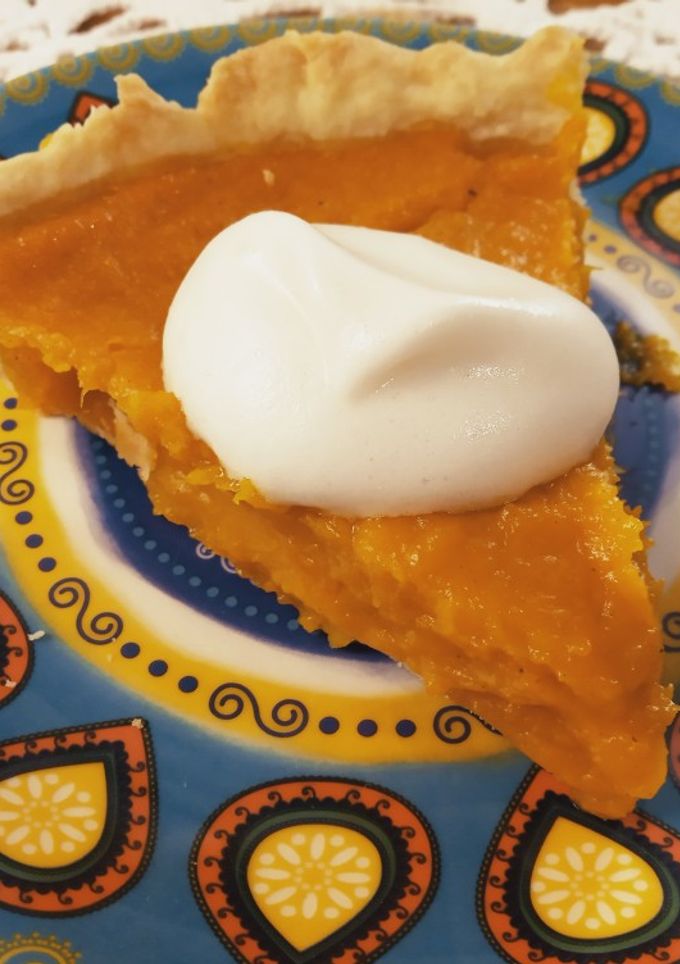 Una foto de Tarta de calabaza vegana 🥧 o pumpkin pie