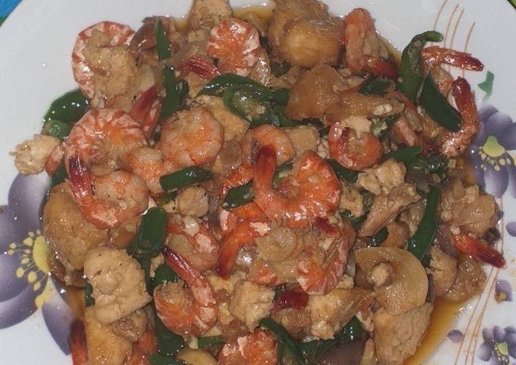 Langkah Mudah untuk Membuat Taucho Cabe Hijau plus udang tahu, Bikin Ngiler