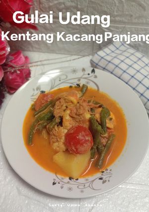Foto resep Gulai Udang Kentang Kacang Panjang