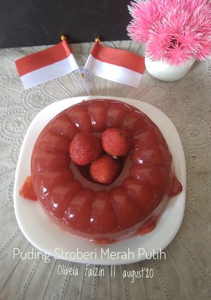 Foto resep Puding Stroberi Merah Putih