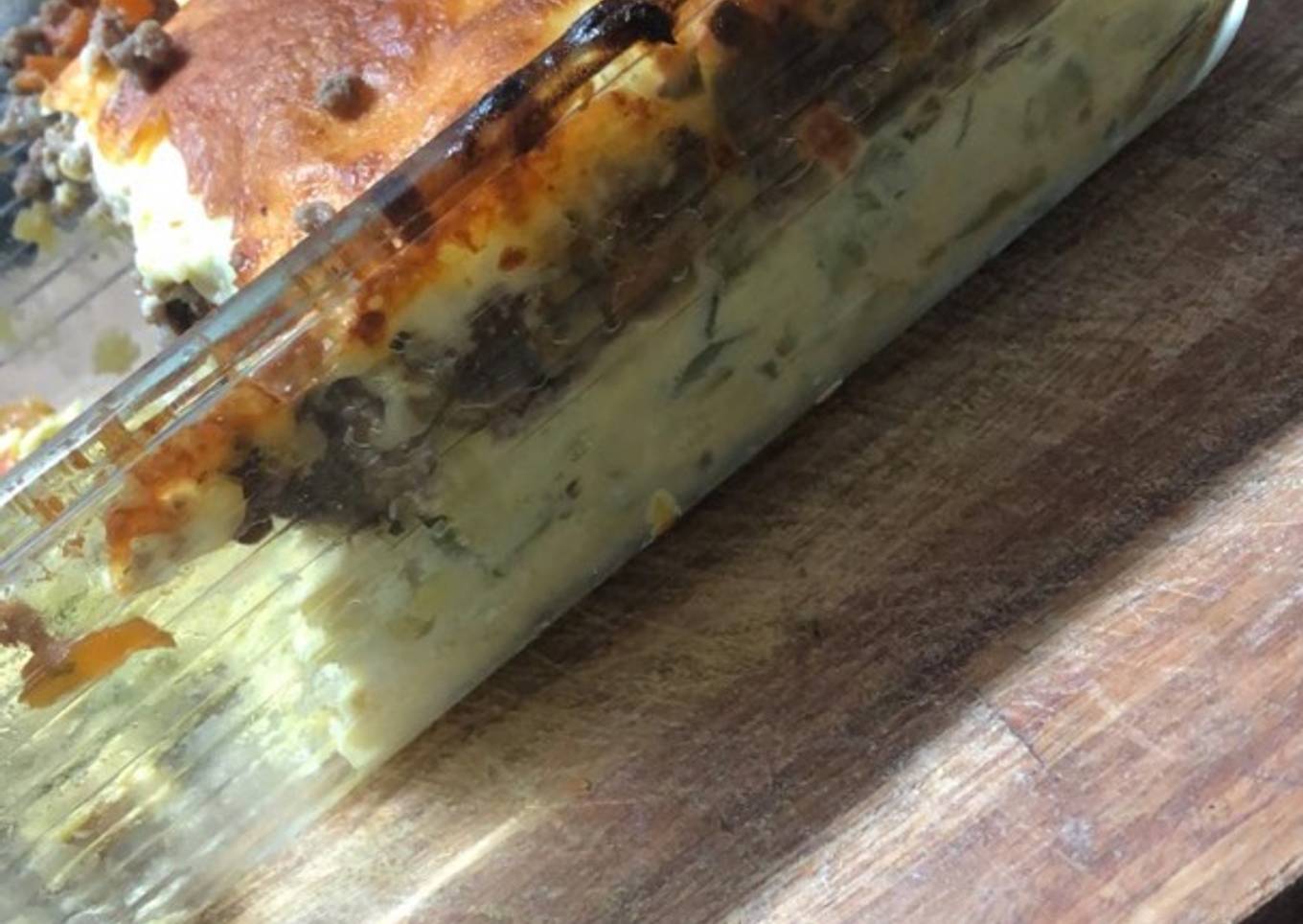 Pastel de carne y zapatillos