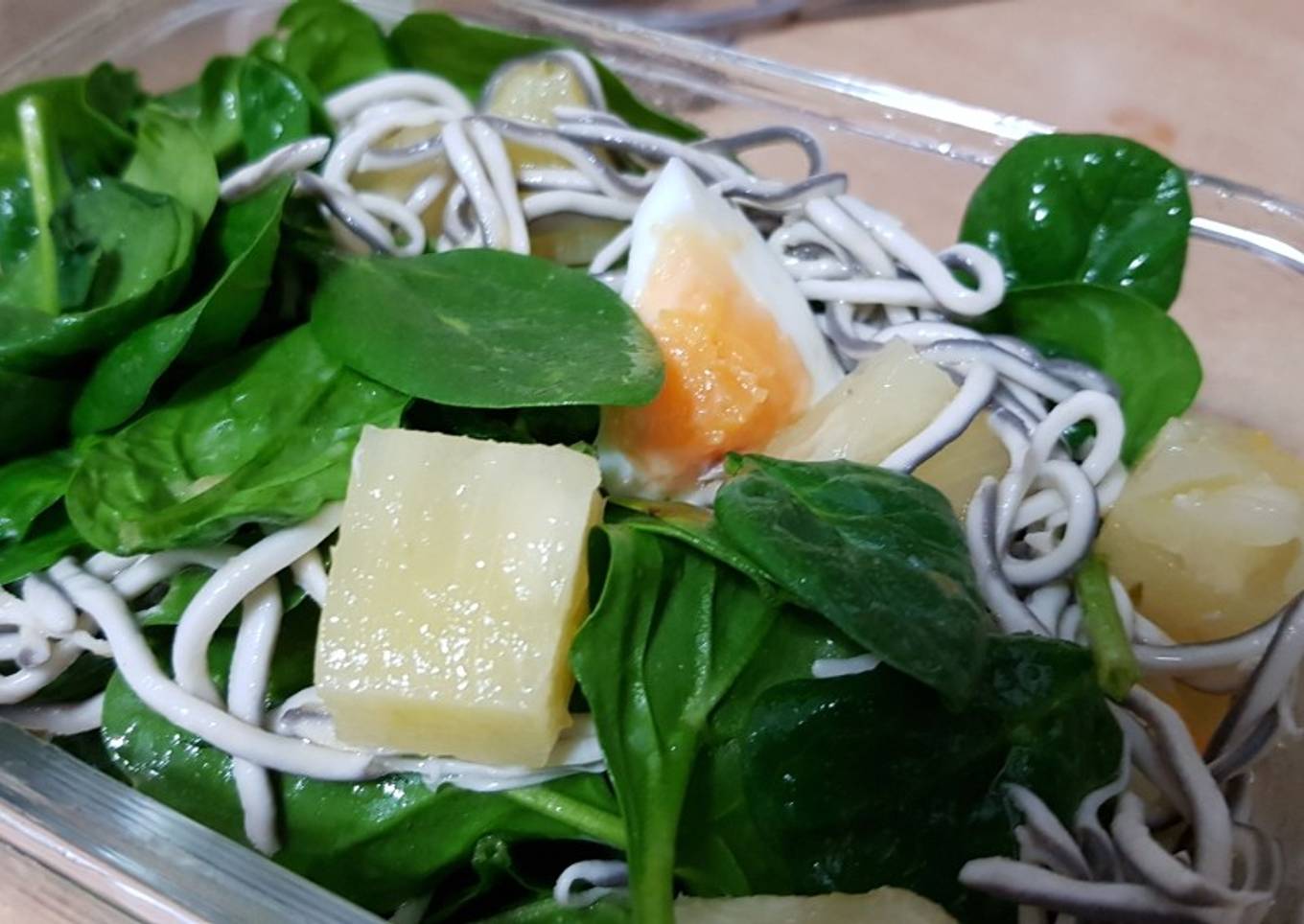 Ensalada templada de espinacas