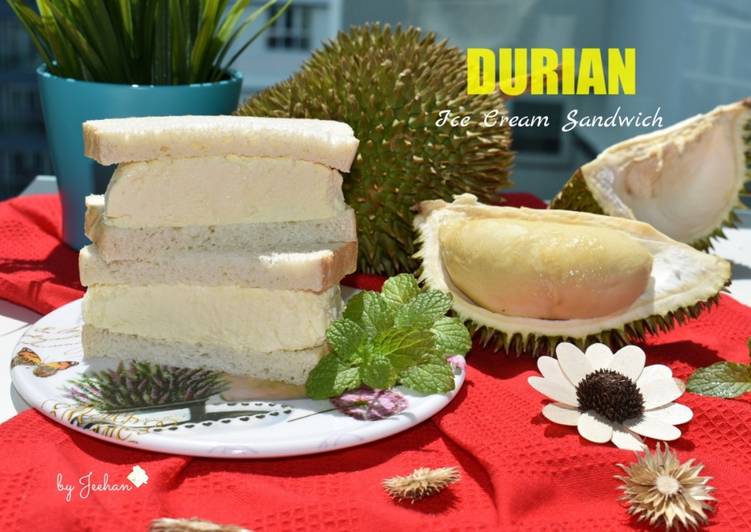 Cara Gampang Menyiapkan DURIAN Ice Cream Sandwich Anti Gagal