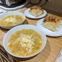A picture of Post Roast Chicken Vegetable Soup.