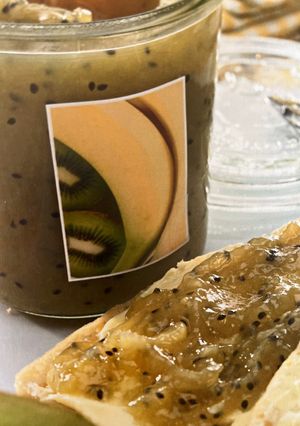 Zdjęcie przepisu Dżem z kiwi i bananów (Książka Thermomix).