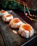 Αμυγδαλωτά μπισκότα με μαρμελάδα πορτοκάλι