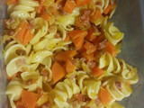 Espirales con jamón y verduras