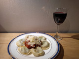 Sorrentinos con salsa de tomate natural sin carne!!!
