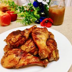 A picture of Air Fryer chicken drumsticks.