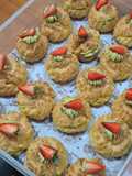 Strawberry Matcha Choux