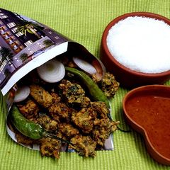 A picture of Kumbhania Bhajia.