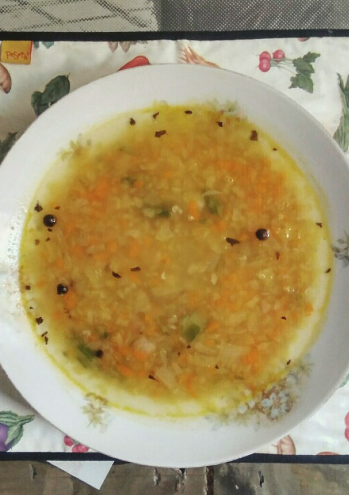 Una foto de 🍵 Sopa de verduras y amaranto 100% natural