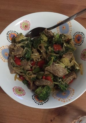 Foto resep Tumis daging sayur pedas