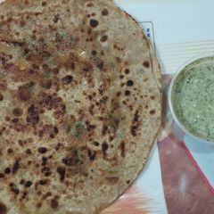 Aloo ka paratha A picture of Aloo ka paratha.