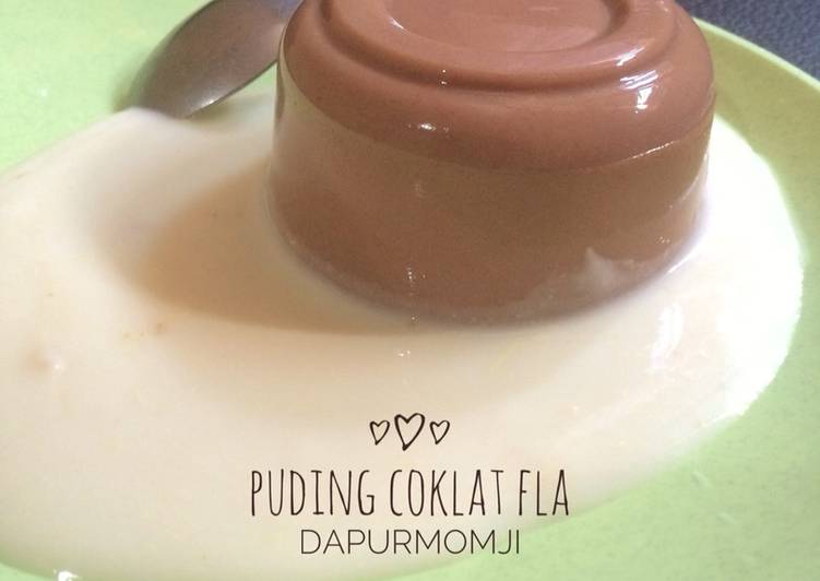 Cara membuat Puding Coklat Fla , Enak