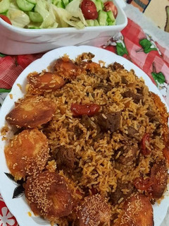 عکسی از دستور ❤لوبیاپلو با گوشت تکه ای