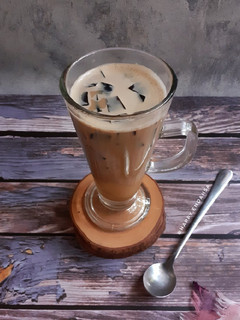 Foto resep Grass Jelly Coffee Milk