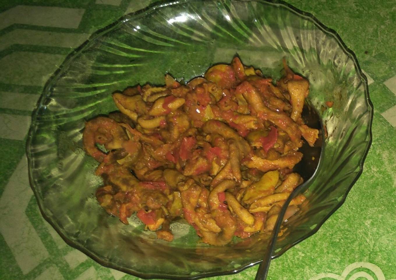Usus ayam balado pedas / usus dicabein