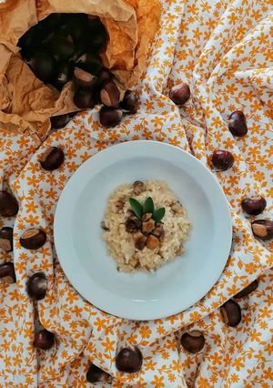 Foto di Risotto gorgonzola e e castagne
